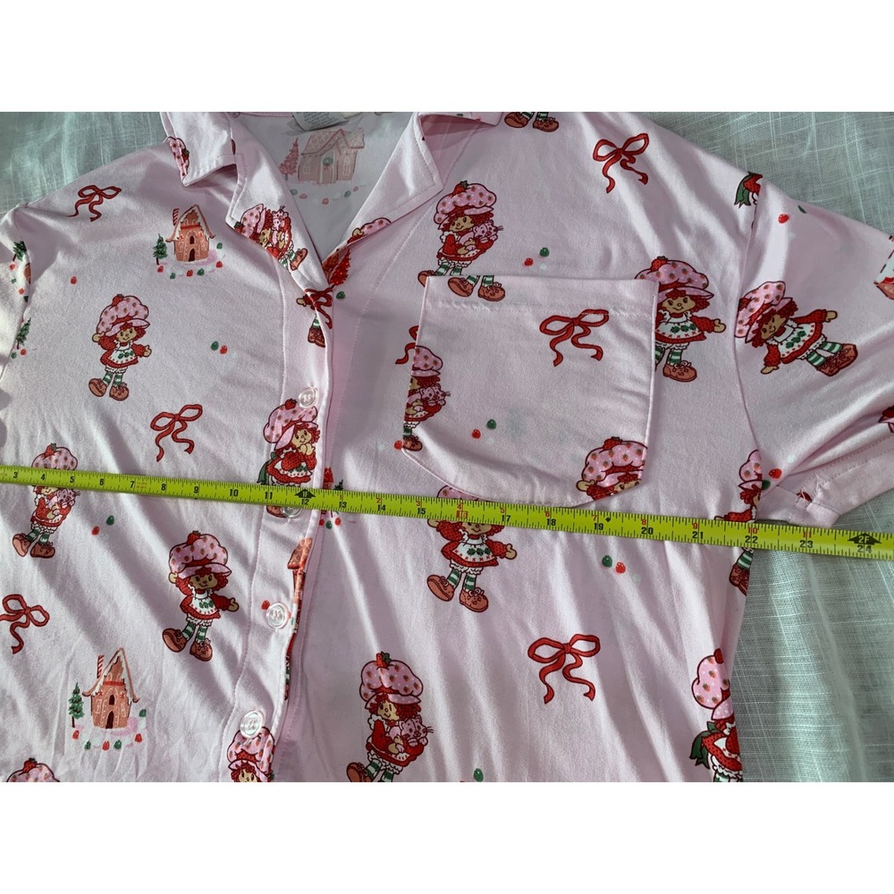Strawberry Shortcake Pajama Set Sleepwear Lounge Coquette Y2K Retro Cozy - Picture 3 of 5